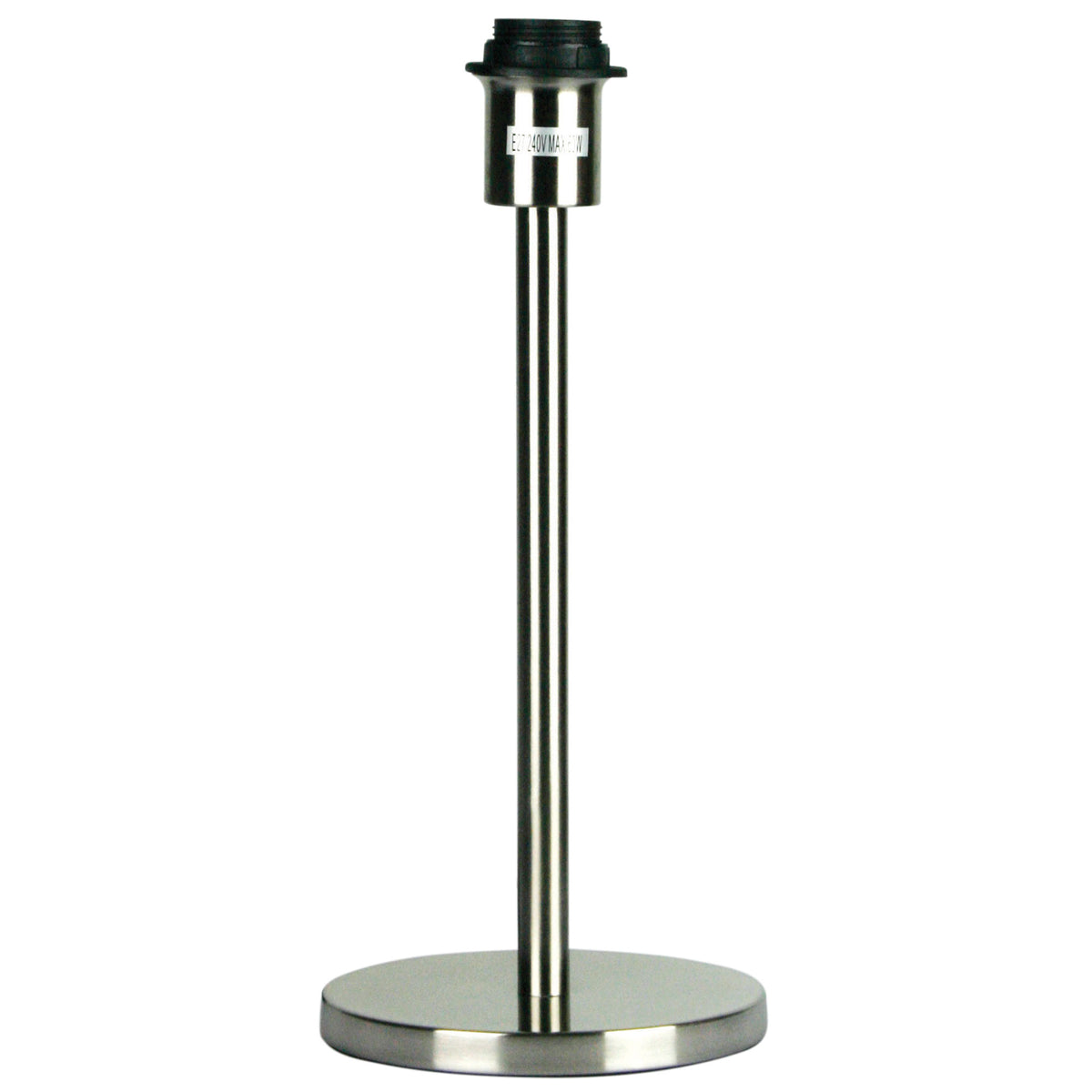 Table Lamp Base Only Brushed Chrome E27 - Spoke 35 Brushed Chrome