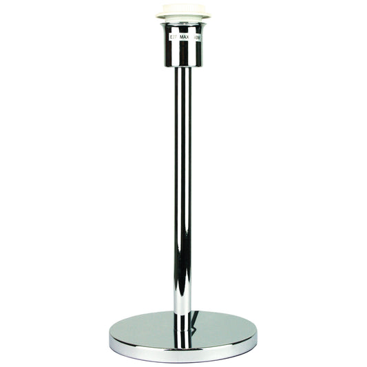Table Lamp Base Only Bright Chrome E27 - Spoke 35 Chrome