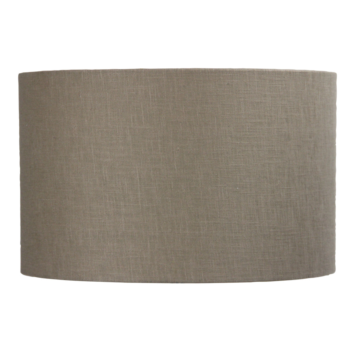 Coffee-Neutral Textured Drum Shade - 40cm Drum Coffee Burlap Shade