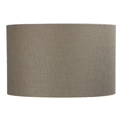 Coffee-Neutral Textured Drum Shade - 40cm Drum Coffee Burlap Shade