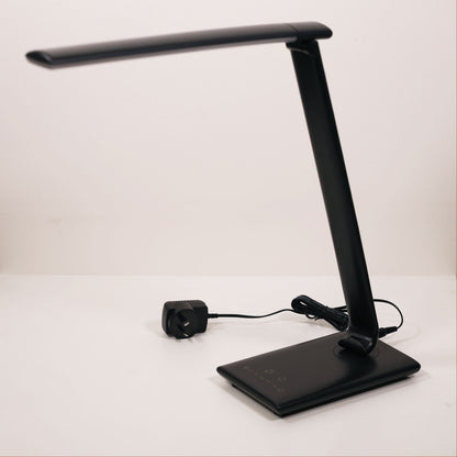 Touch Dimming LED Lamp with USB Port - Luke Black