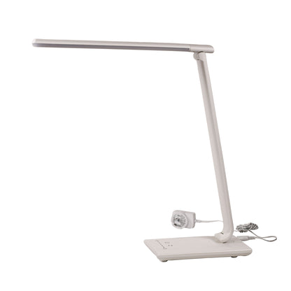 Touch Dimming LED Lamp with USB Port - Luke White