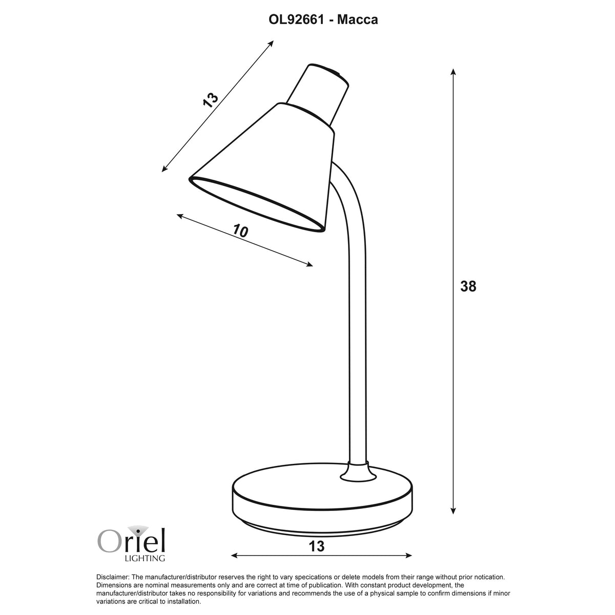 LED Desk Lamp - Macca White