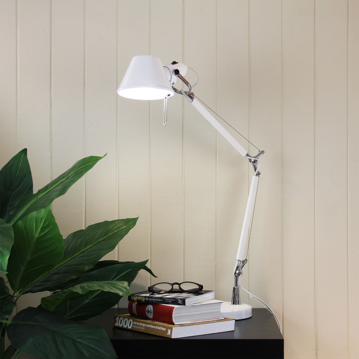 Retro Styled Adjustable Task Lamp White - Forma Lamp White