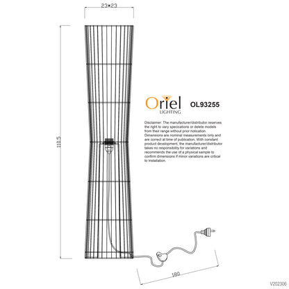 Rattan Cane Floor Lamp - Jambi