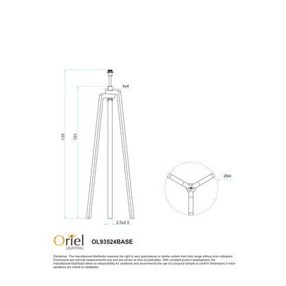 Scandi Timber Tripod Lamp Base - Lund Floor Lamp Base Only