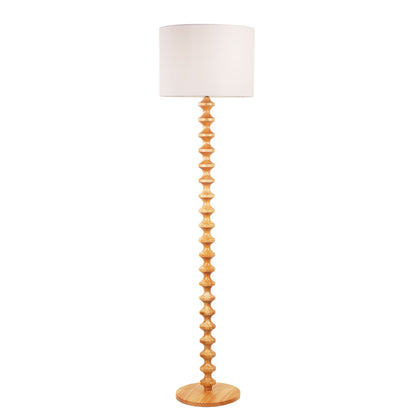 Floor Lamp with Shade - Spindle Natural