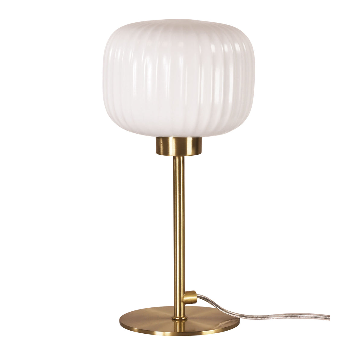 Ribbed Optic Glass Table Lamp - Alto Opal