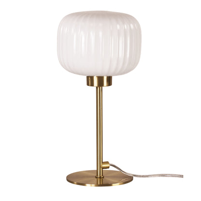 Ribbed Optic Glass Table Lamp - Alto Opal