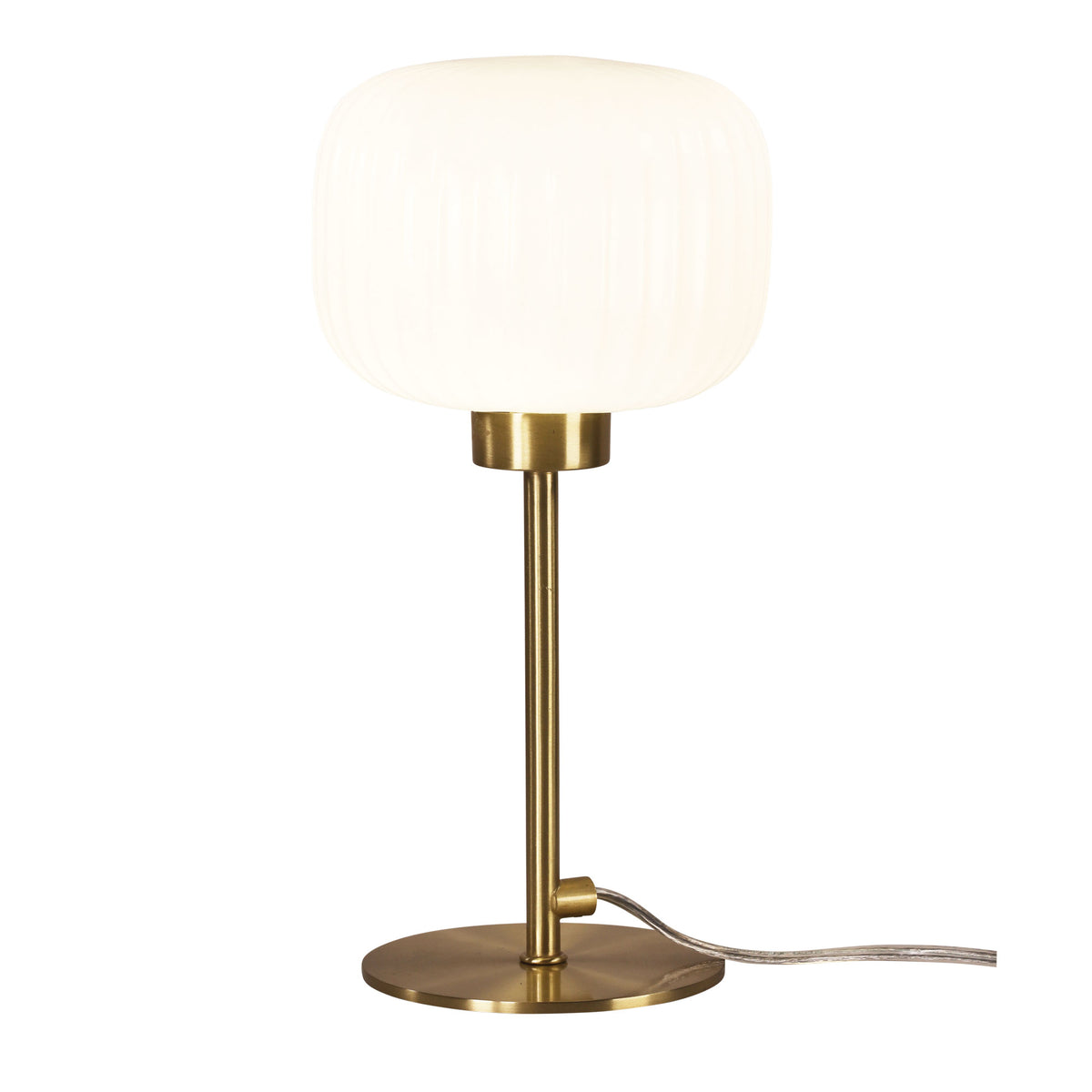 Ribbed Optic Glass Table Lamp - Alto Opal
