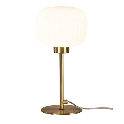 Ribbed Optic Glass Table Lamp - Alto Opal