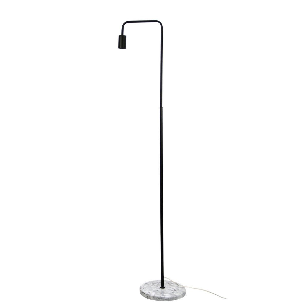 Black Scandi Lamp with Marble Base - Ville Floor Lamp