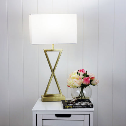 Antique Brass Complete Bedside Lamp - Kizz Antique Brass