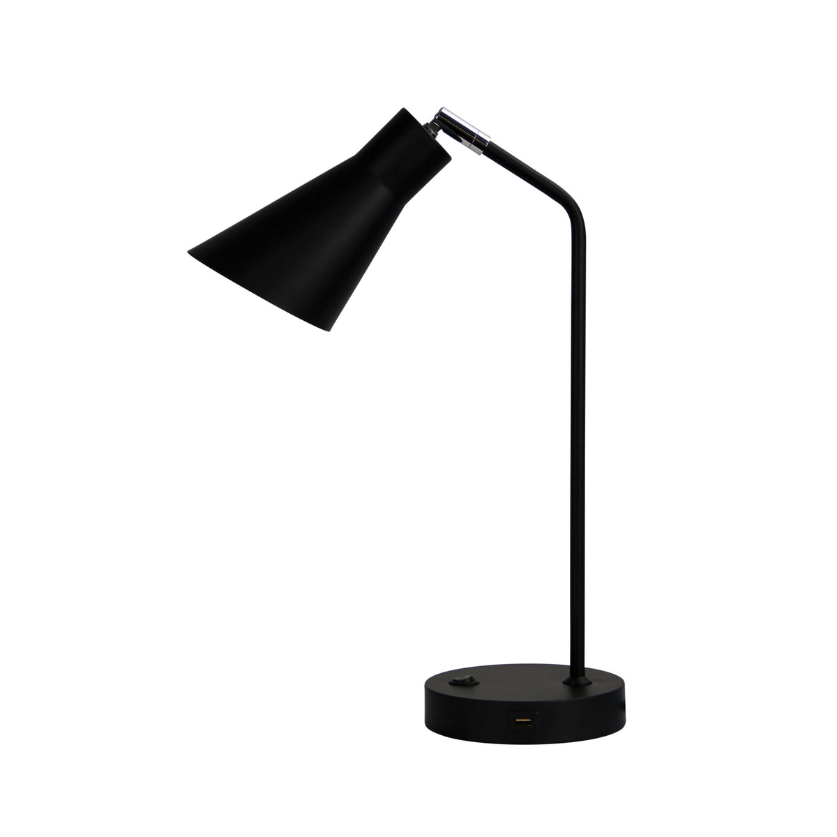 Black Desk Lamp with USB - Thor Desk Lamp