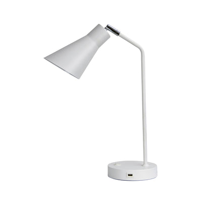 White Desk Lamp with USB - Thor Desk Lamp
