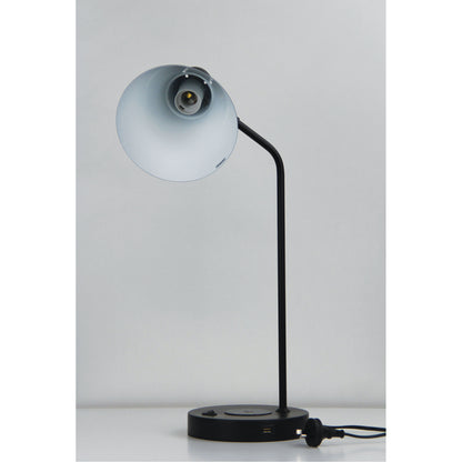 Black Desk Lamp with USB and Wireless Charging - Targa Black