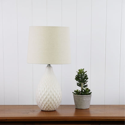 Ceramic Table Lamp with Shade - Danu