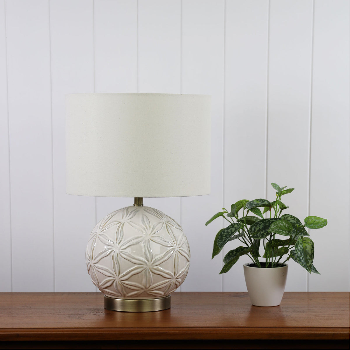 Ceramic Table Lamp with Shade - Ariel
