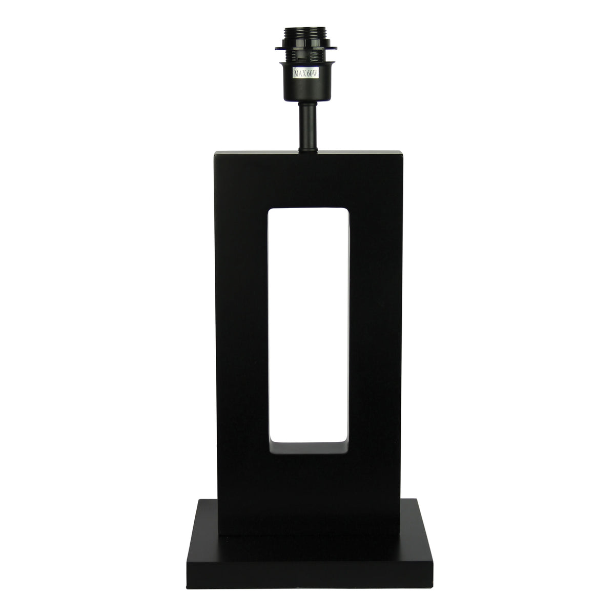 Dark Stained Timber Table Lamp Base E27 - Habitat Lamp Base