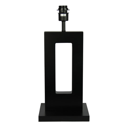 Dark Stained Timber Table Lamp Base E27 - Habitat Lamp Base