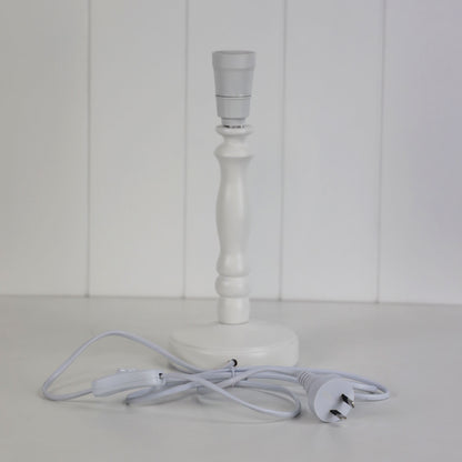 Painted Timber Table Lamp Base B22 - Rosalie 27