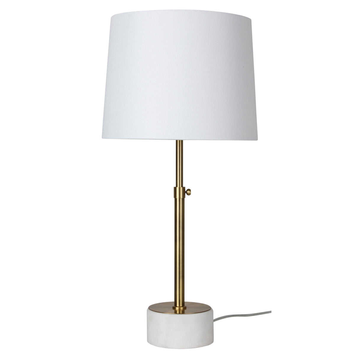 Height Adjustable Scandi Lamp in Antique Brass - Umbria