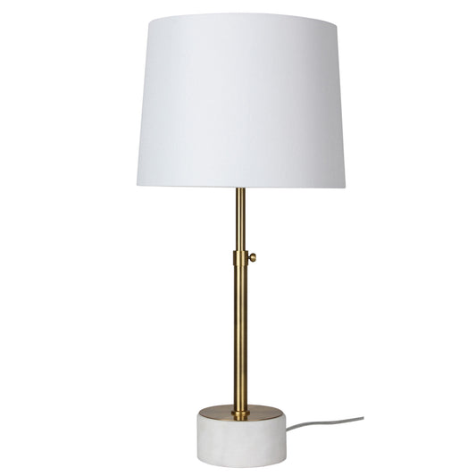 Height Adjustable Scandi Lamp in Antique Brass - Umbria