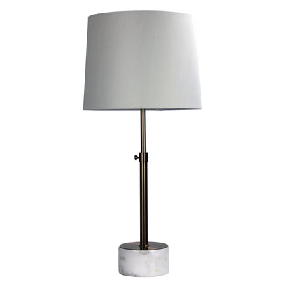 Height Adjustable Scandi Lamp in Antique Brass - Umbria