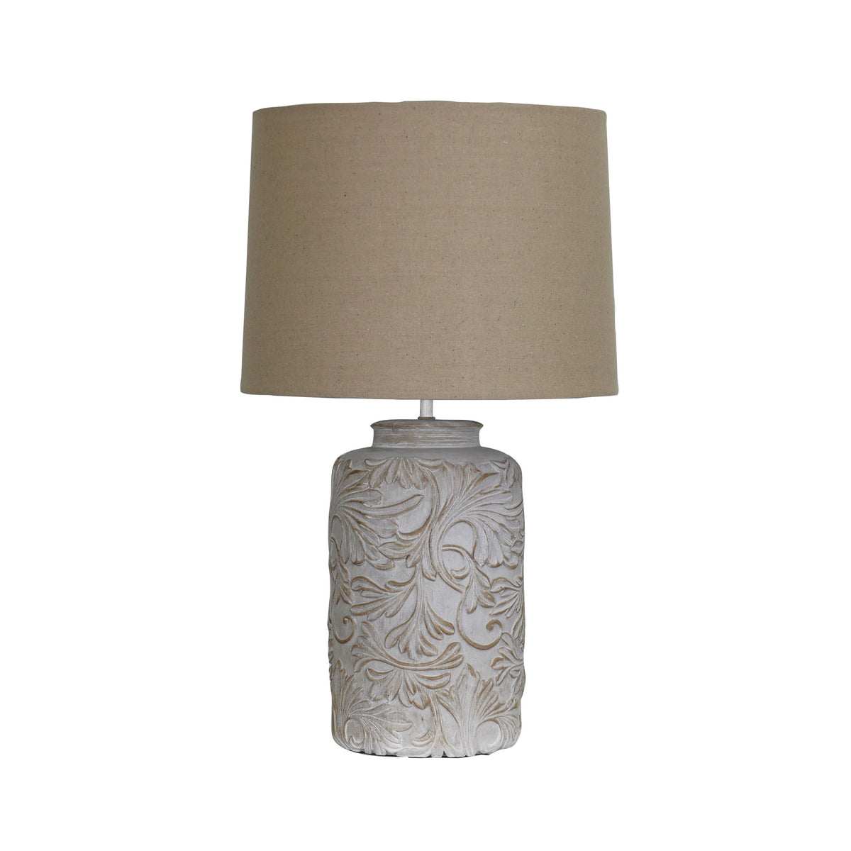 Romantic Embossed Floral Table Lamp - Andorra