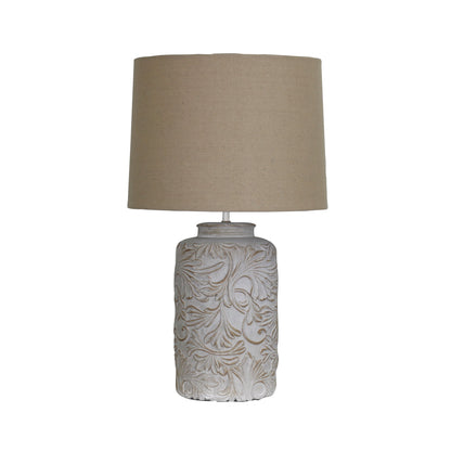 Romantic Embossed Floral Table Lamp - Andorra
