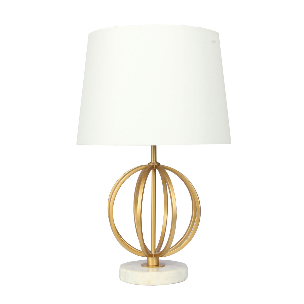 Gold Painted Metal/ Marble Table Lamp - Loxton