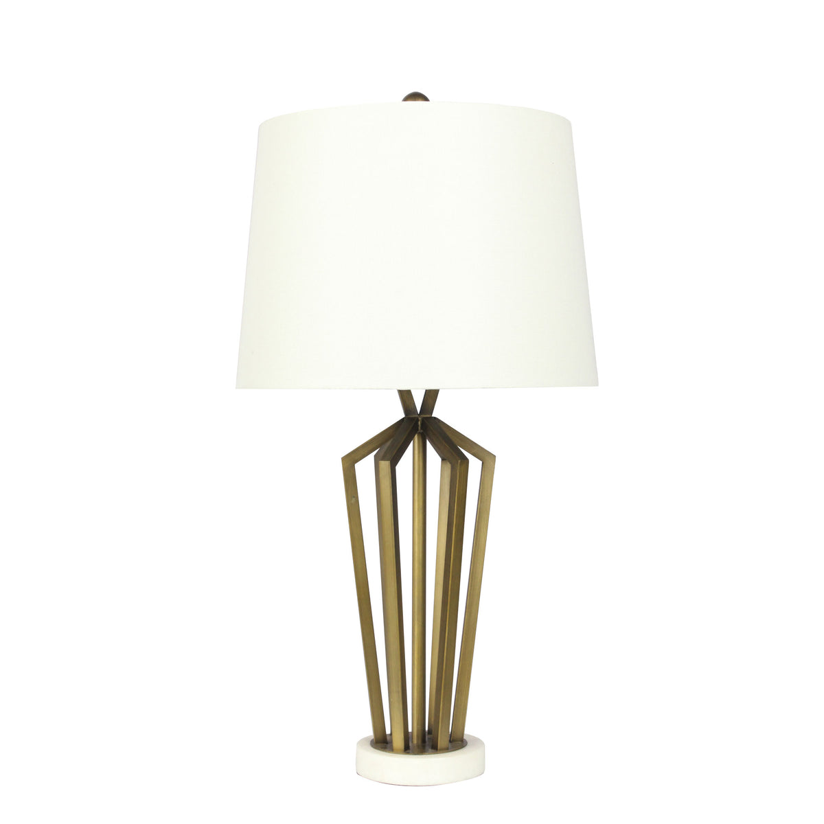 Geometric Metal Lamp with Harp Shade - Romsey