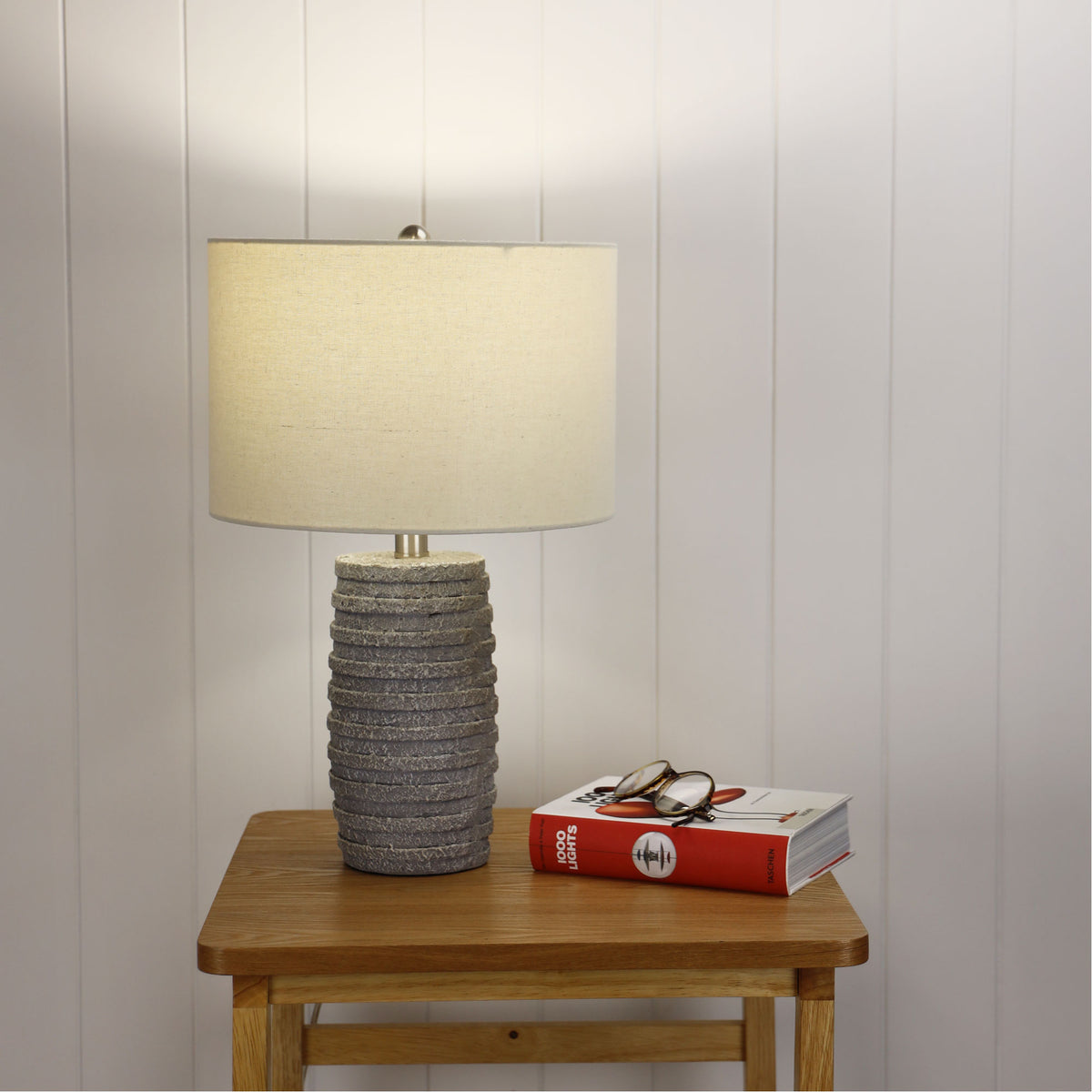 Textured Lamp with Harp Shade - Strata