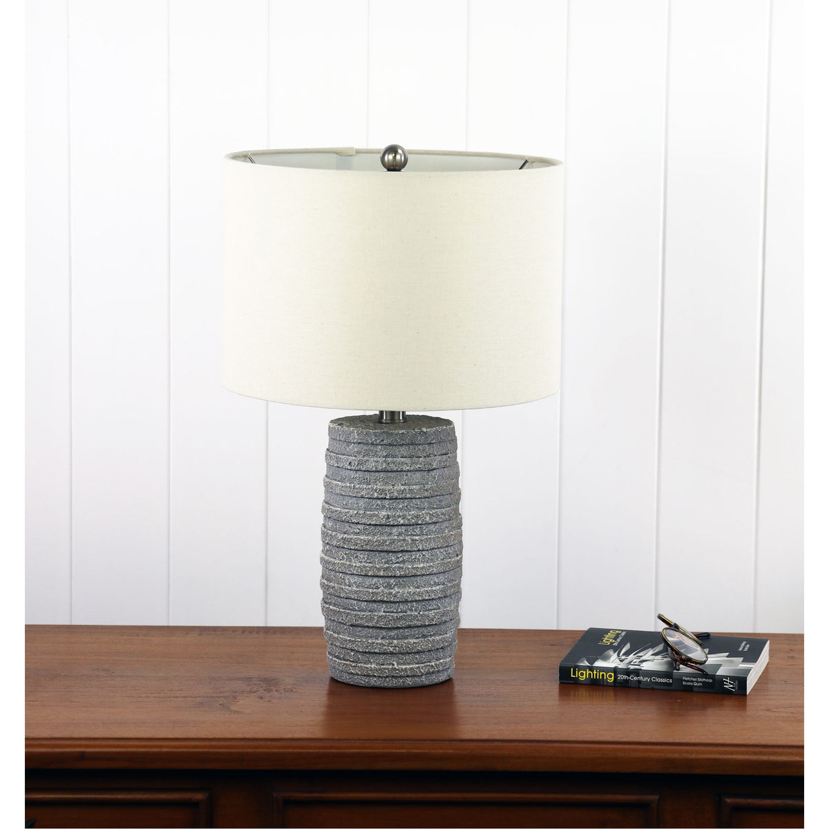 Textured Lamp with Harp Shade - Strata