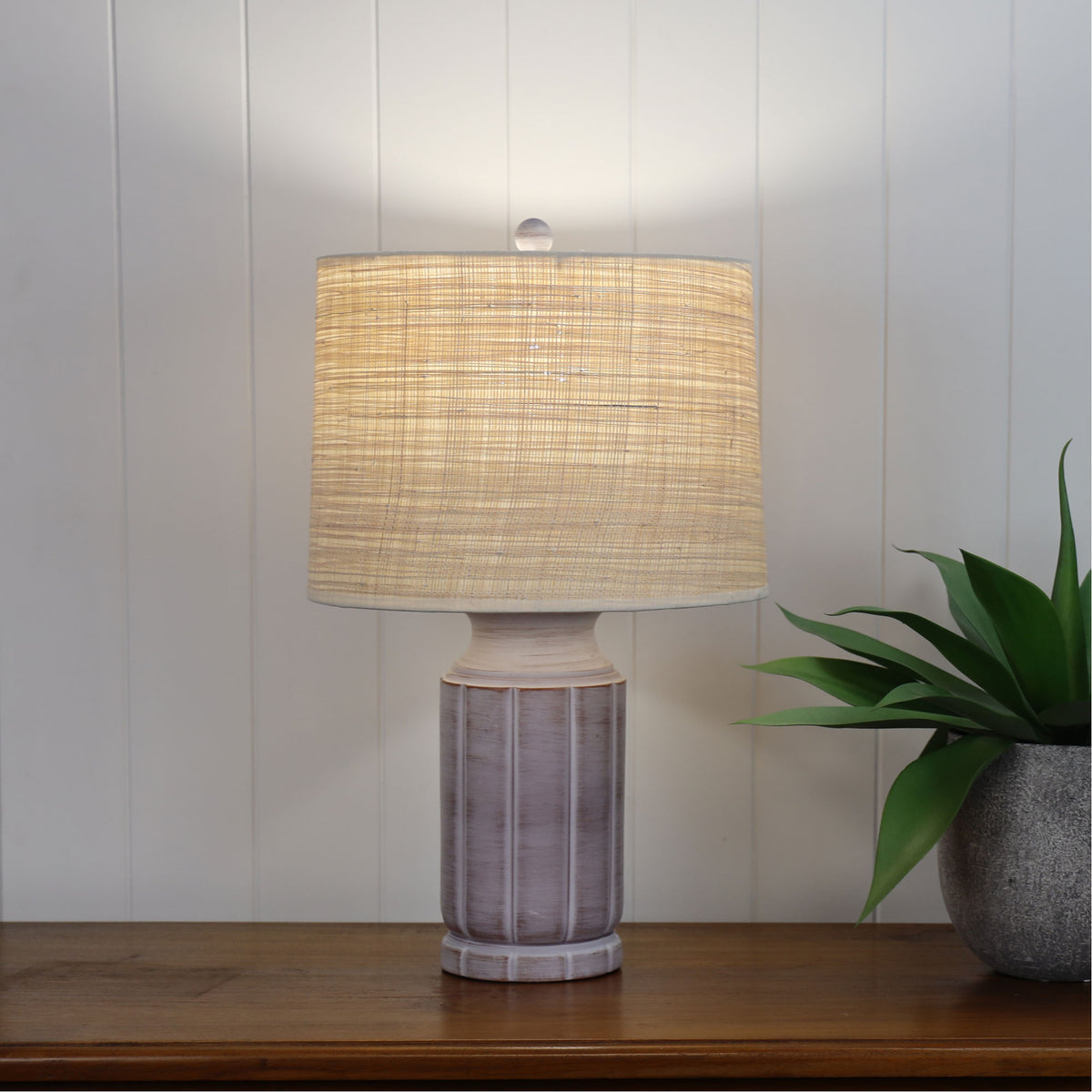 Textured Lamp with Harp Shade - Stote