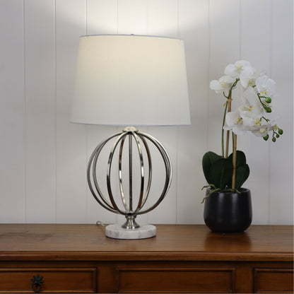 Geometric Metal Lamp with Harp Shade - Vinchy