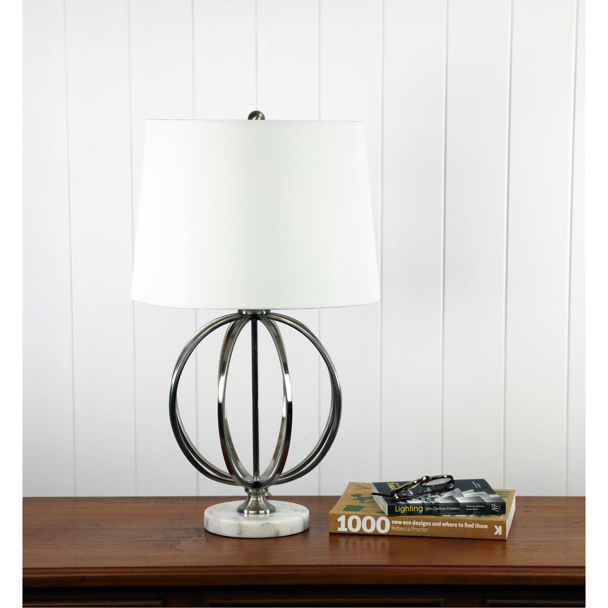 Geometric Metal Lamp with Harp Shade - Vinchy