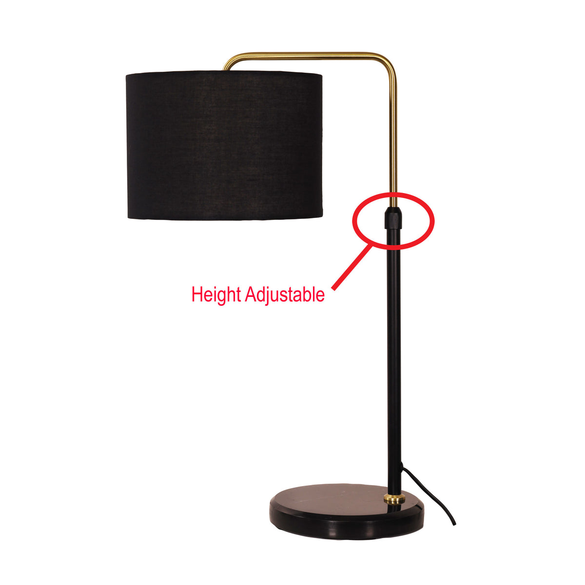 Height Adjustable Table Lamp - Myra