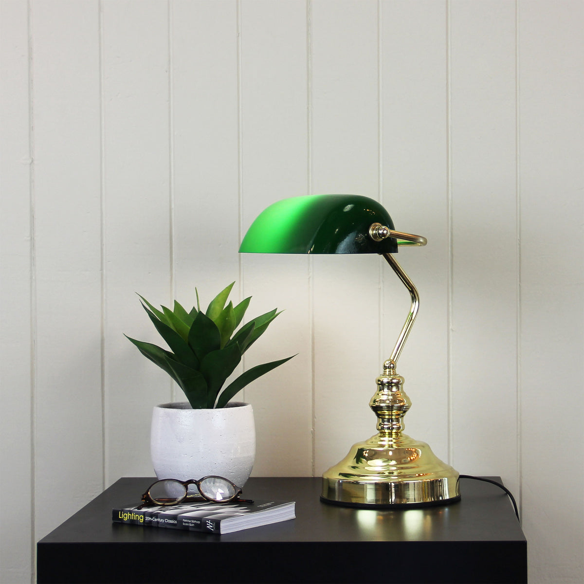 On/off Touch Lamp Brass Plated - Bankers Touch Brass
