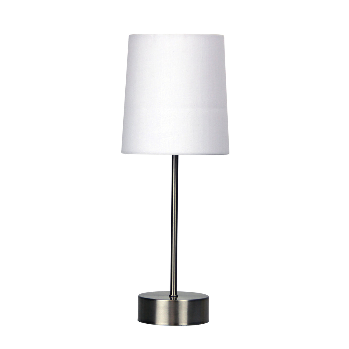 On-Off Touch Lamp White Shade - Lancet White