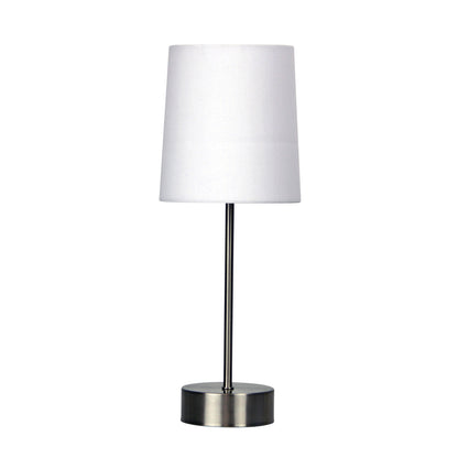 On-Off Touch Lamp White Shade - Lancet White