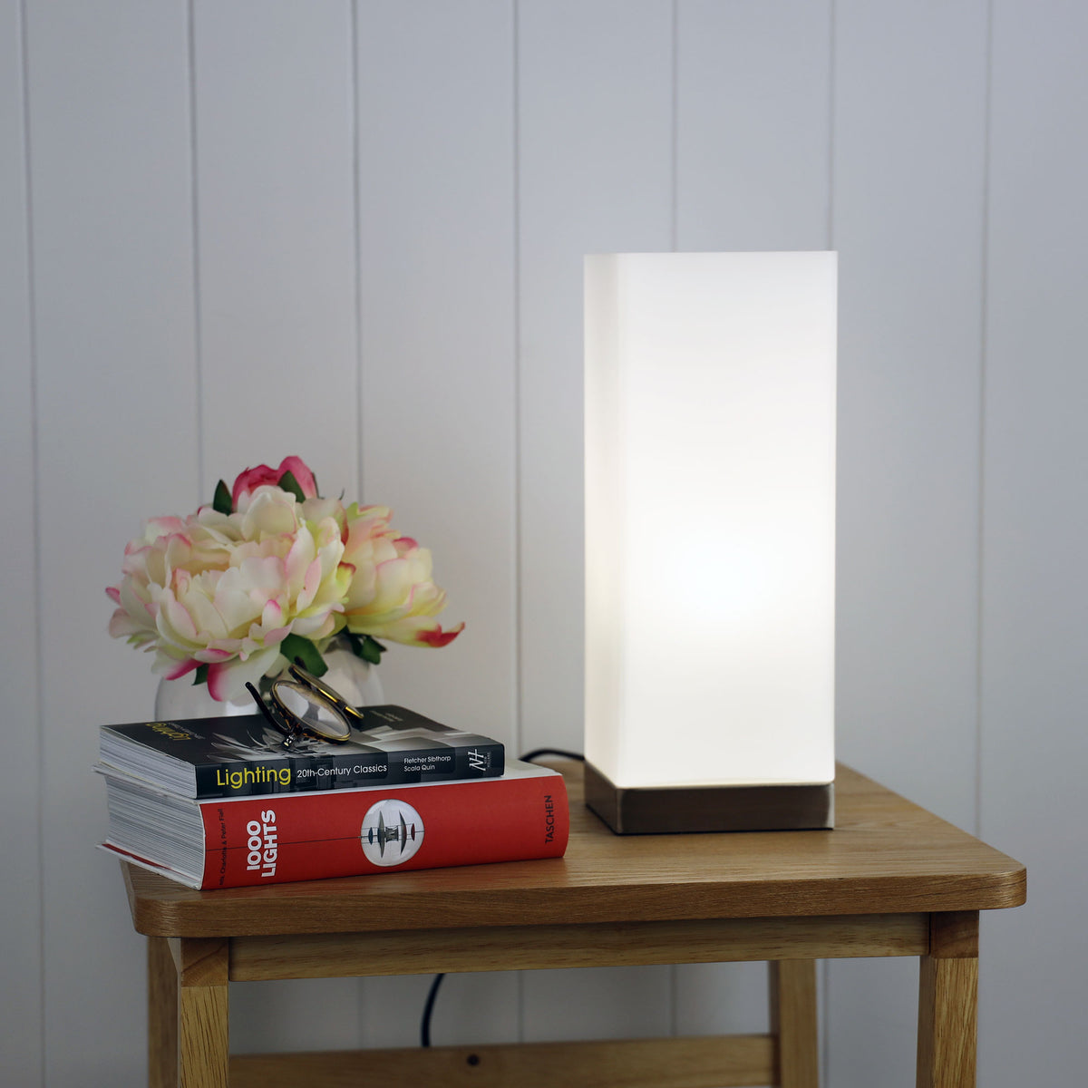 On-Off Touch Lamp Opal Matt Glass - Paro Square
