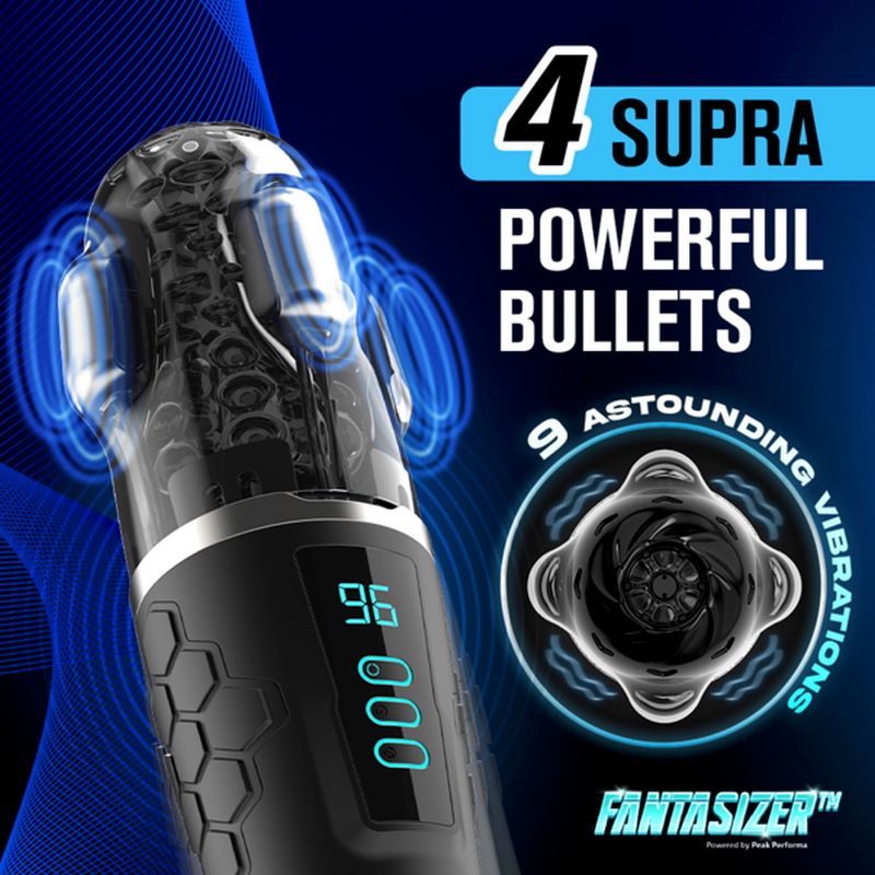 Hypershaker Automatic App Controlled LCD Masturbator Blue