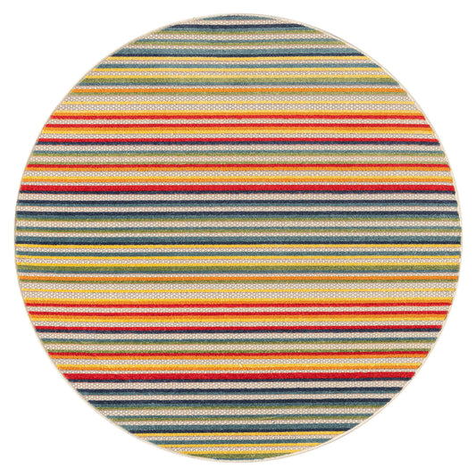 Paradise 530 Multi Indoor Outdoor Modern Round Rug