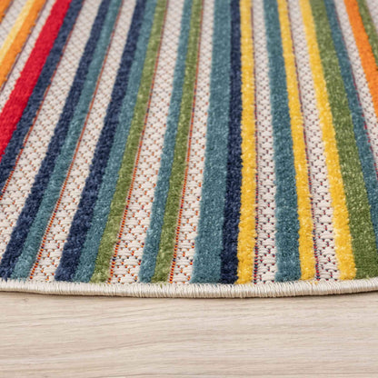 Paradise 530 Multi Indoor Outdoor Modern Round Rug