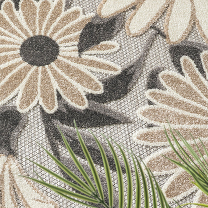 Paradise 537 Silver Indoor Outdoor Modern Round Rug