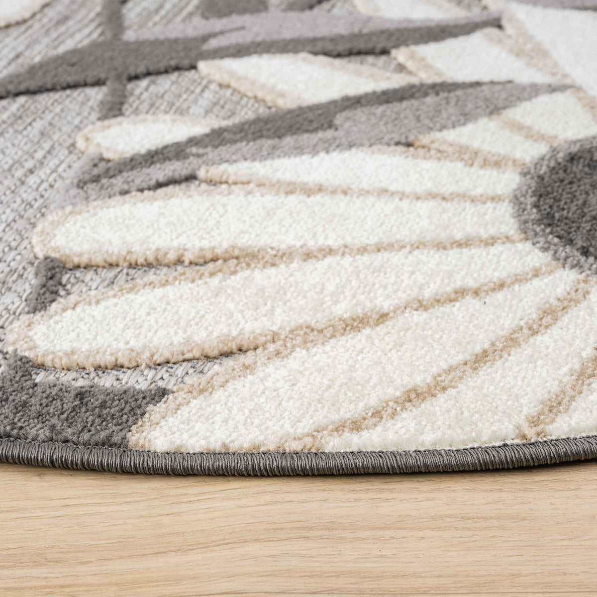 Paradise 537 Silver Indoor Outdoor Modern Round Rug