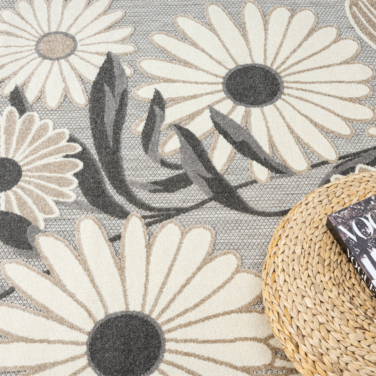 Paradise 537 Silver Indoor Outdoor Modern Rug