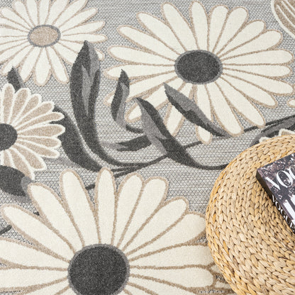 Paradise 537 Silver Indoor Outdoor Modern Rug