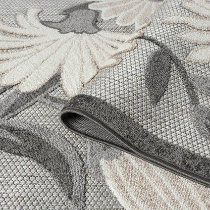 Paradise 537 Silver Indoor Outdoor Modern Rug